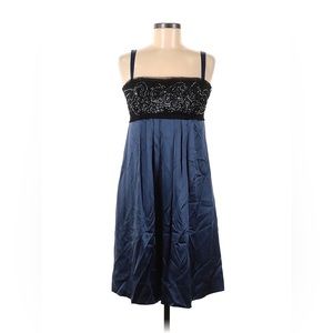 BCBGMAXAZRIA navy blue silk cocktail dress